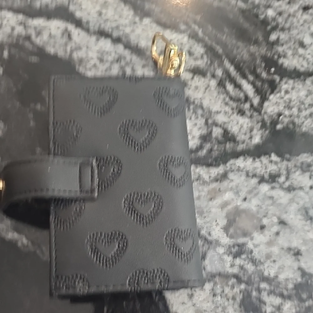 🚫Sold🚫Betsey Johnson Black Wallet with Gold Accents - Picture 3 of 5